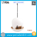 Plat suspendu en céramique pour oiseau Bird Feeder blanc